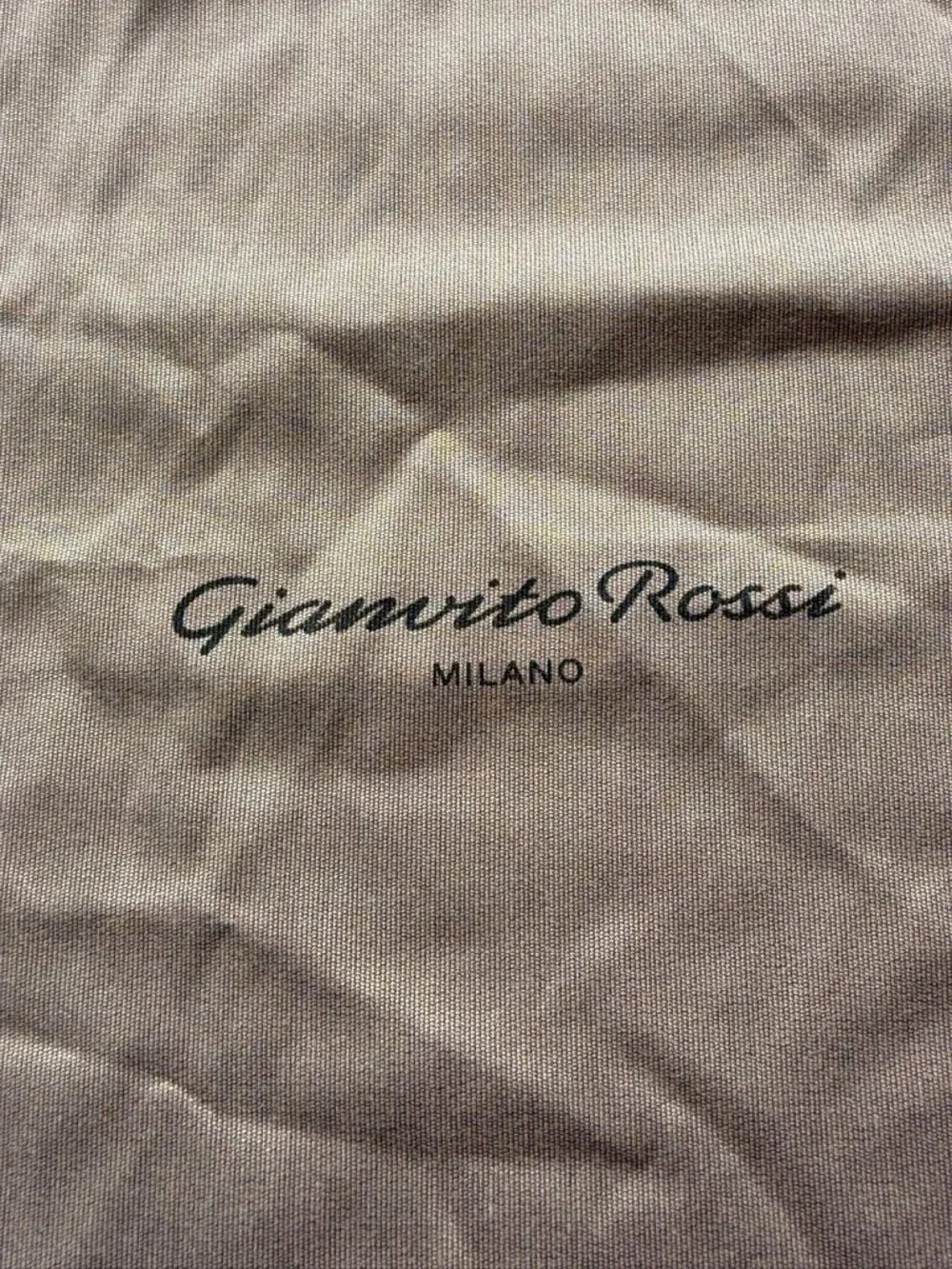 Gianvito Rossi Milano Dust Bag Storage Cover Drawstring Brown 31 x 15